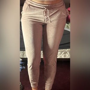 Velvet pink sweat pants/joggers
